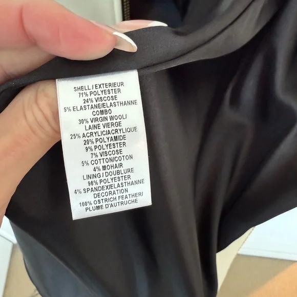 Milly Feather Trimmed Coat size 6 - Picture 6 of 7